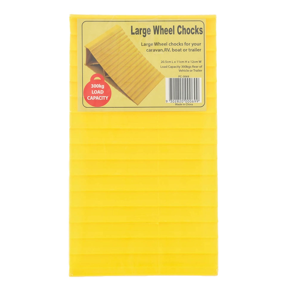 RV Wheel Chock Large Yellow