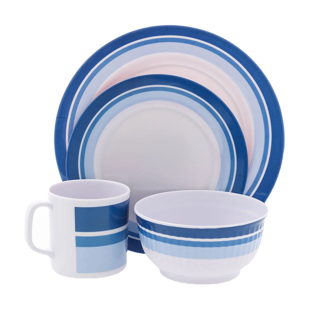 Shatter-Resistant Melamine 16-Piece Kitchenware Set Ocean Blue Shatter-Resistant Melamine 16-Piece Kitchenware Set Ocean Blue
