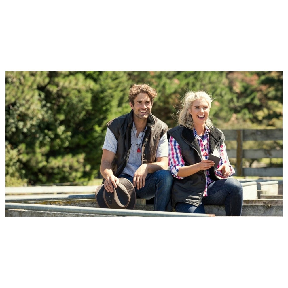 Styx Mill Classic Oilskin Fur Lined Vest