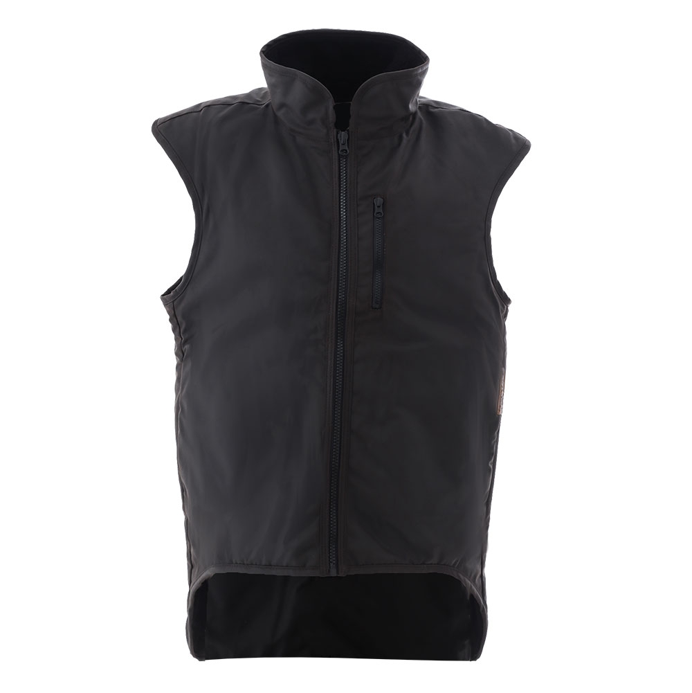 Styx Mill Classic Oilskin Fur Lined Vest Brown XL