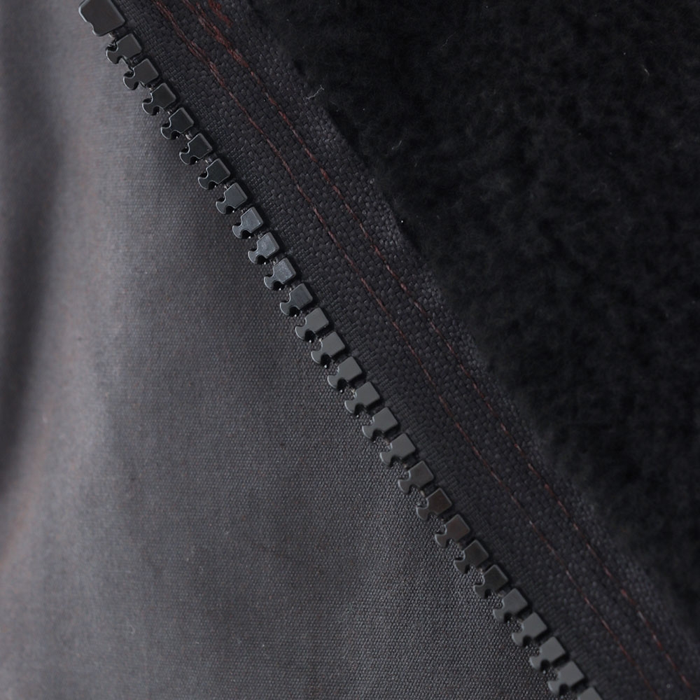 Styx Mill Classic Oilskin Fur Lined Vest Brown Large