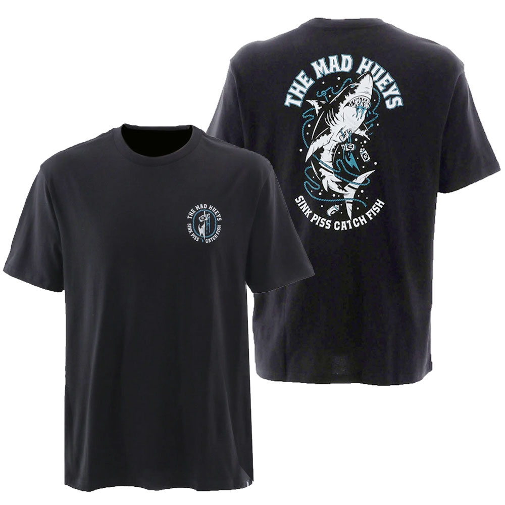 The Mad Hueys Skewered Shark T-Shirt Black Medium