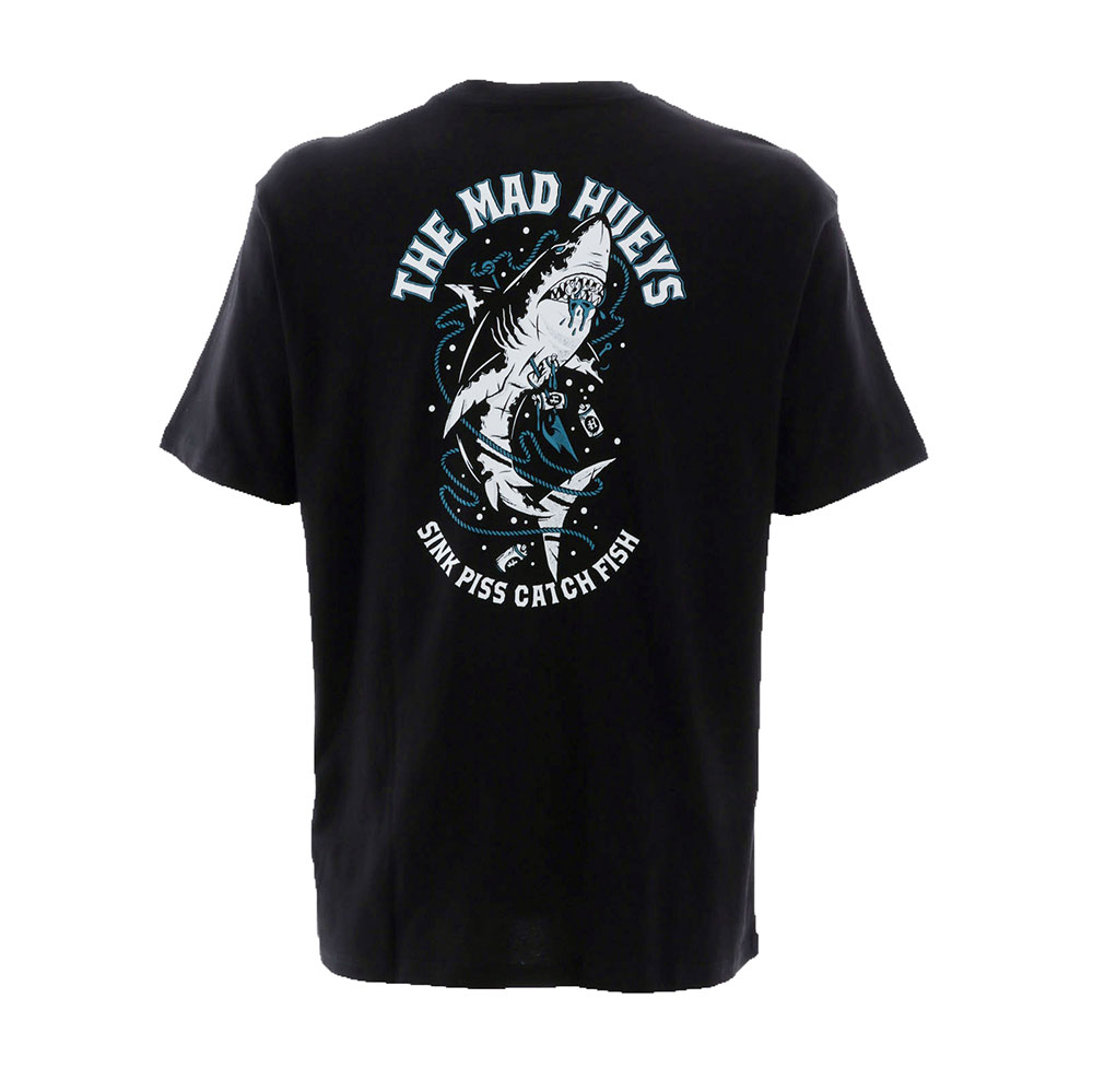 The Mad Hueys Skewered Shark T-Shirt Black Medium