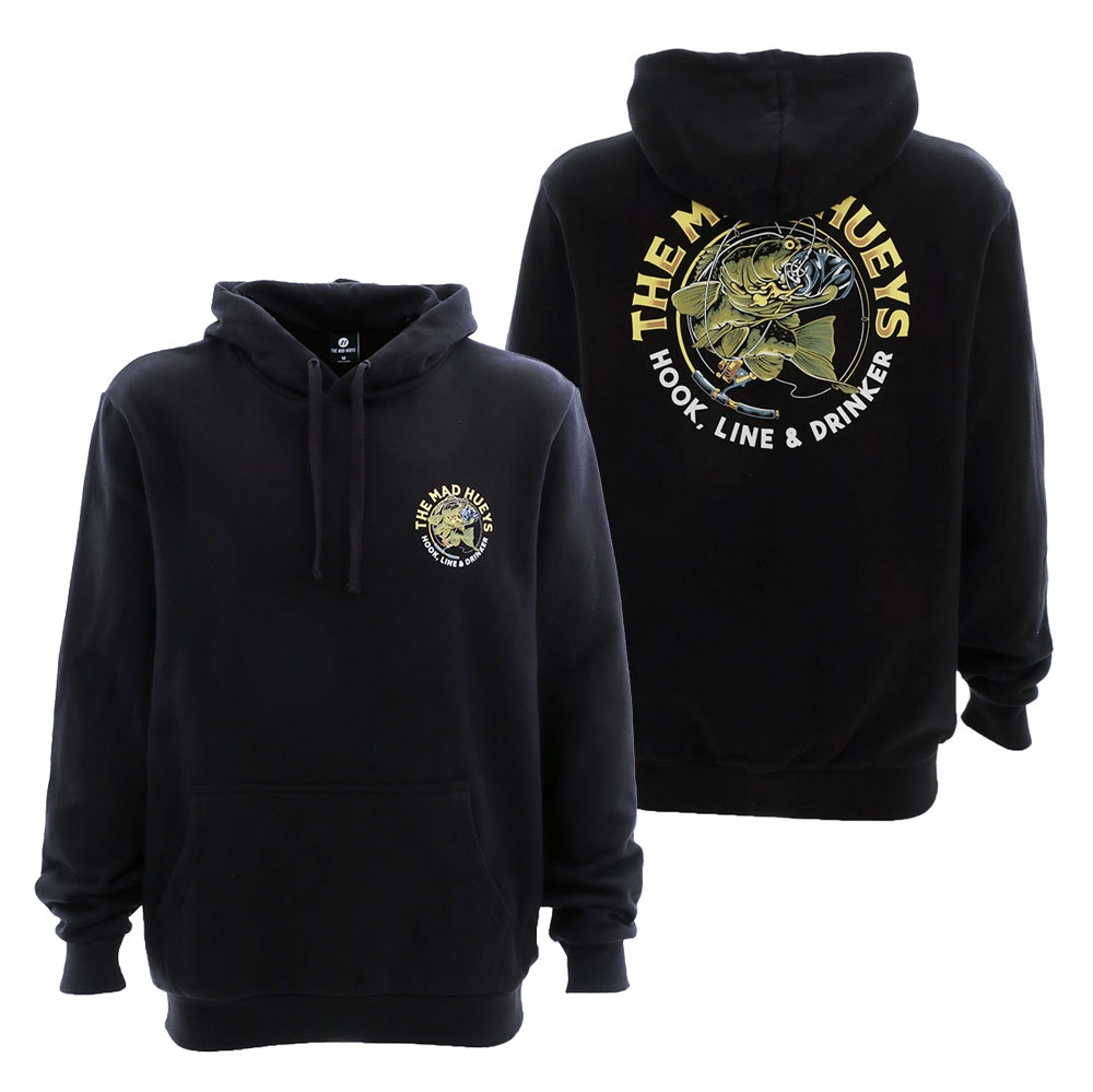 The Mad Hueys Hook Line and Drinker Pullover Fleece Hoodie