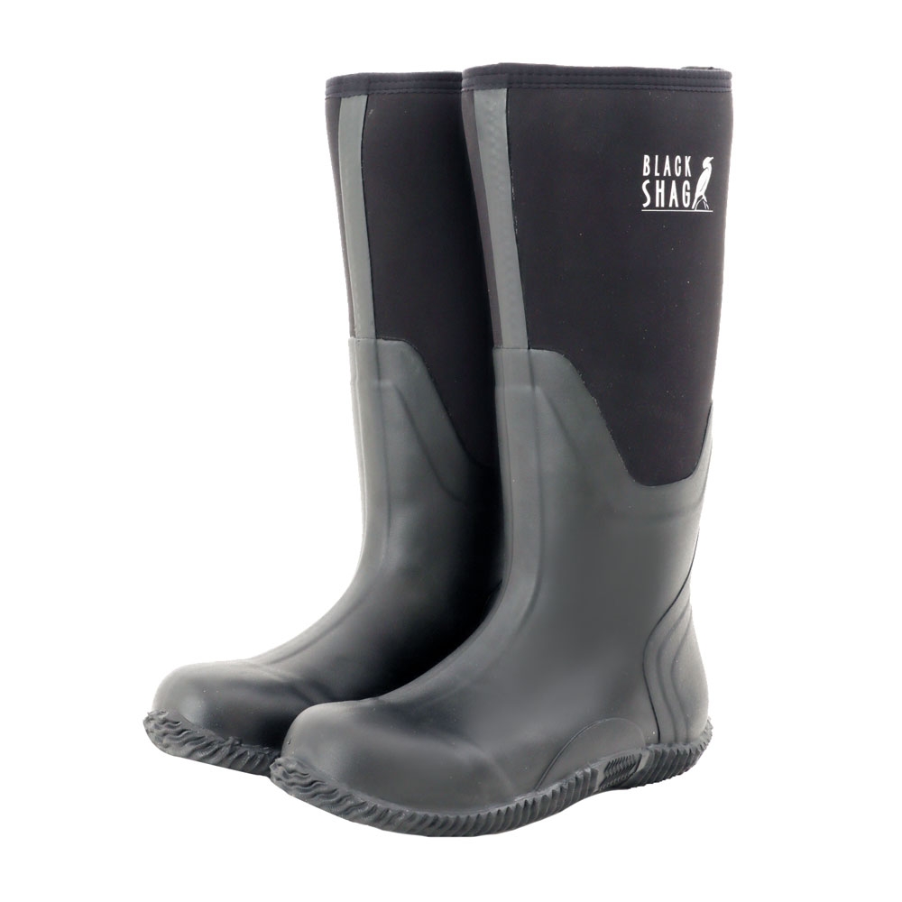 Black Shag Neoprene Gumboots 4.5mm Black US11 / EU44 - Returned Unit