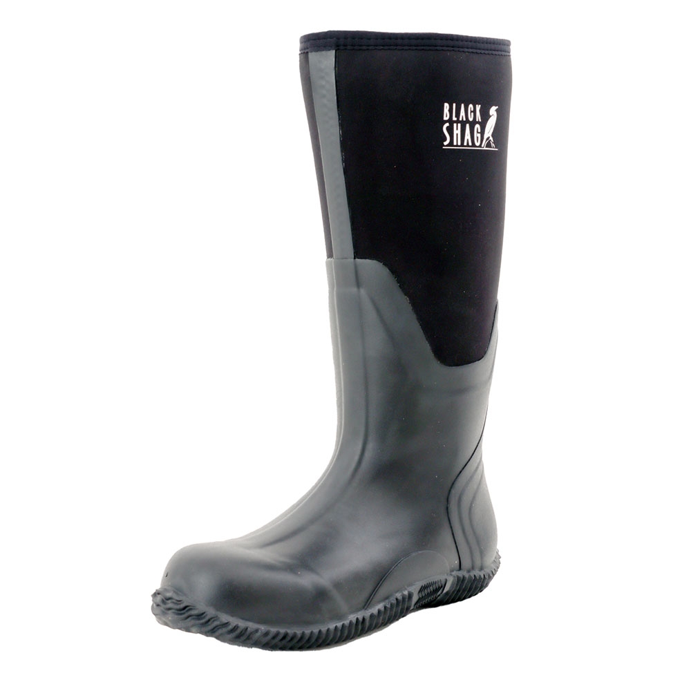 Black Shag Neoprene Gumboots 4.5mm Black US11 / EU44 - Returned Unit