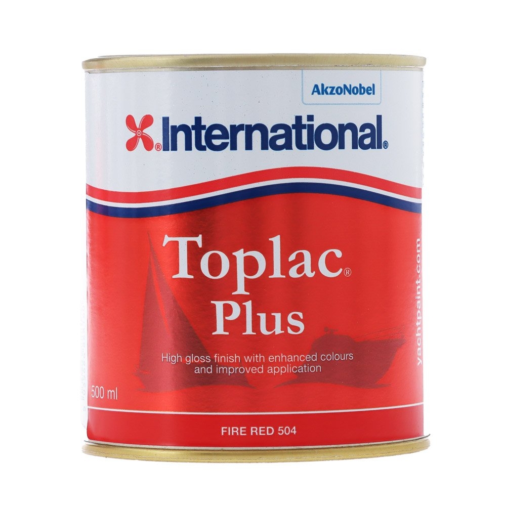 International Toplac Plus Top Coat 500ml Fire Red