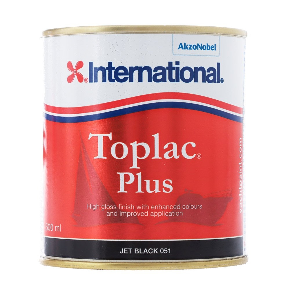 International Toplac Plus Top Coat 500ml Jet Black