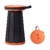 Venturer Portable Collapsible Camping Stool Orange/Black