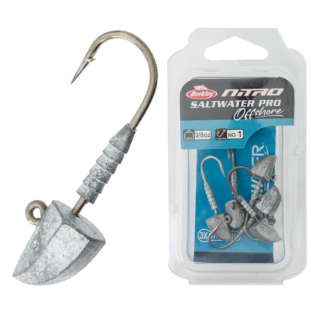 Berkley Nitro Saltwater Pro Offshore Jig Heads 3/8oz No.1 Qty 5