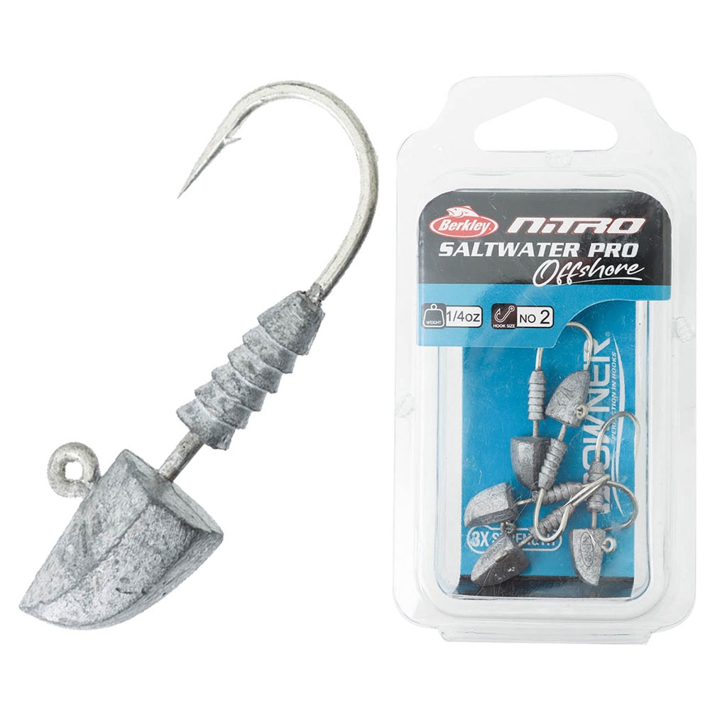 Berkley Nitro Saltwater Pro Offshore Jig Heads 1/4oz No.2 Qty 5