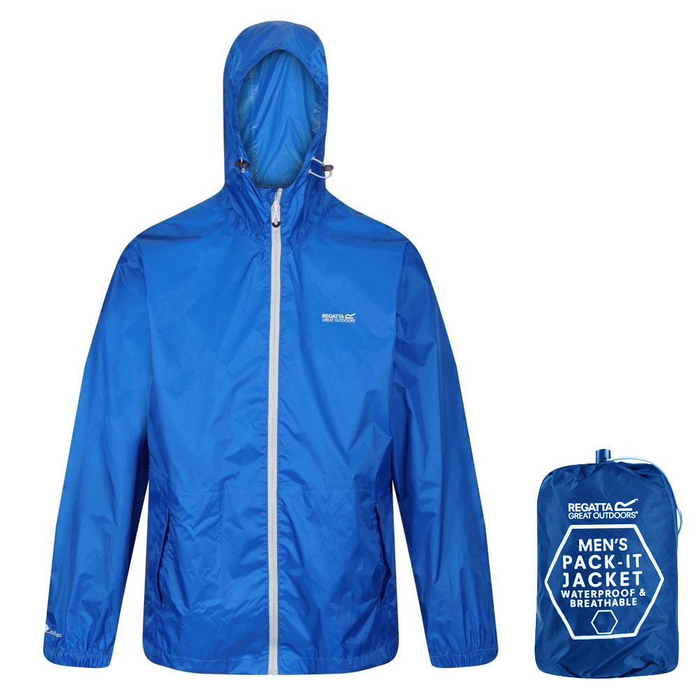 Regatta Pack It III Mens Waterproof Jacket Oxford Blue XL