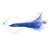 H2O Pro Ahi Feather Skippy Lure 120mm Rigged Blue/White
