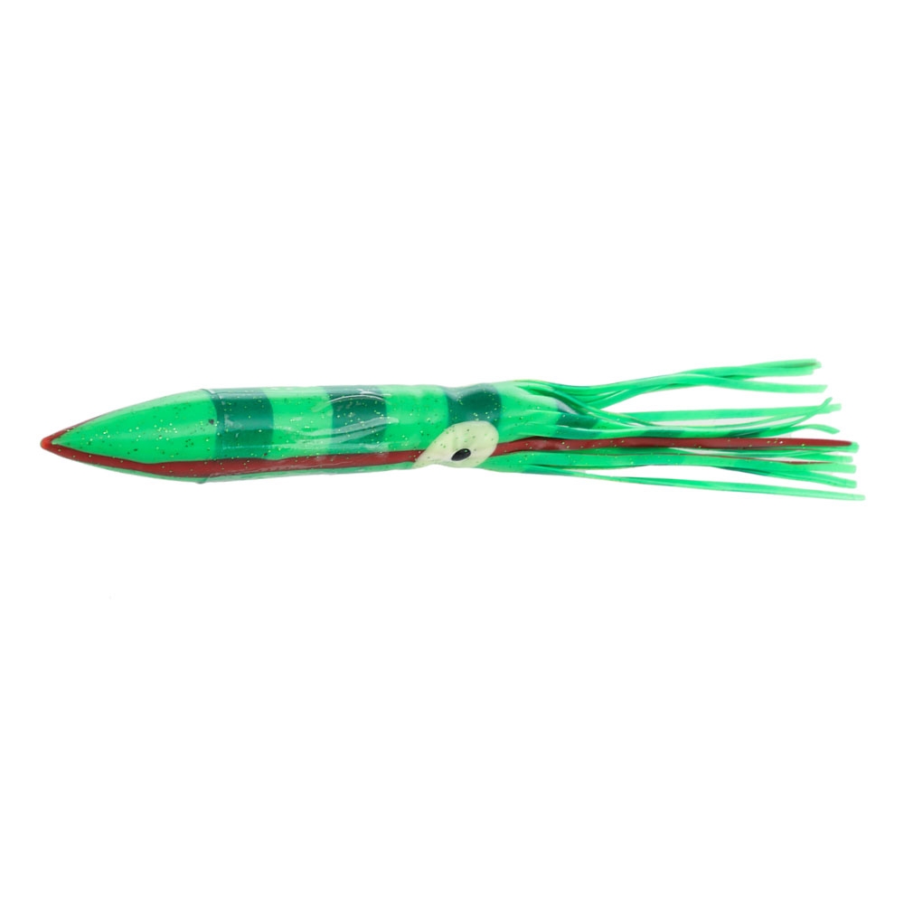 H2O Pro Bulb Squid Teaser 9in Green Lumo/Red Stripe