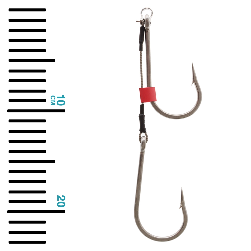 Black Magic Twin Game Hook Shackle Rig Open Gape 11/0