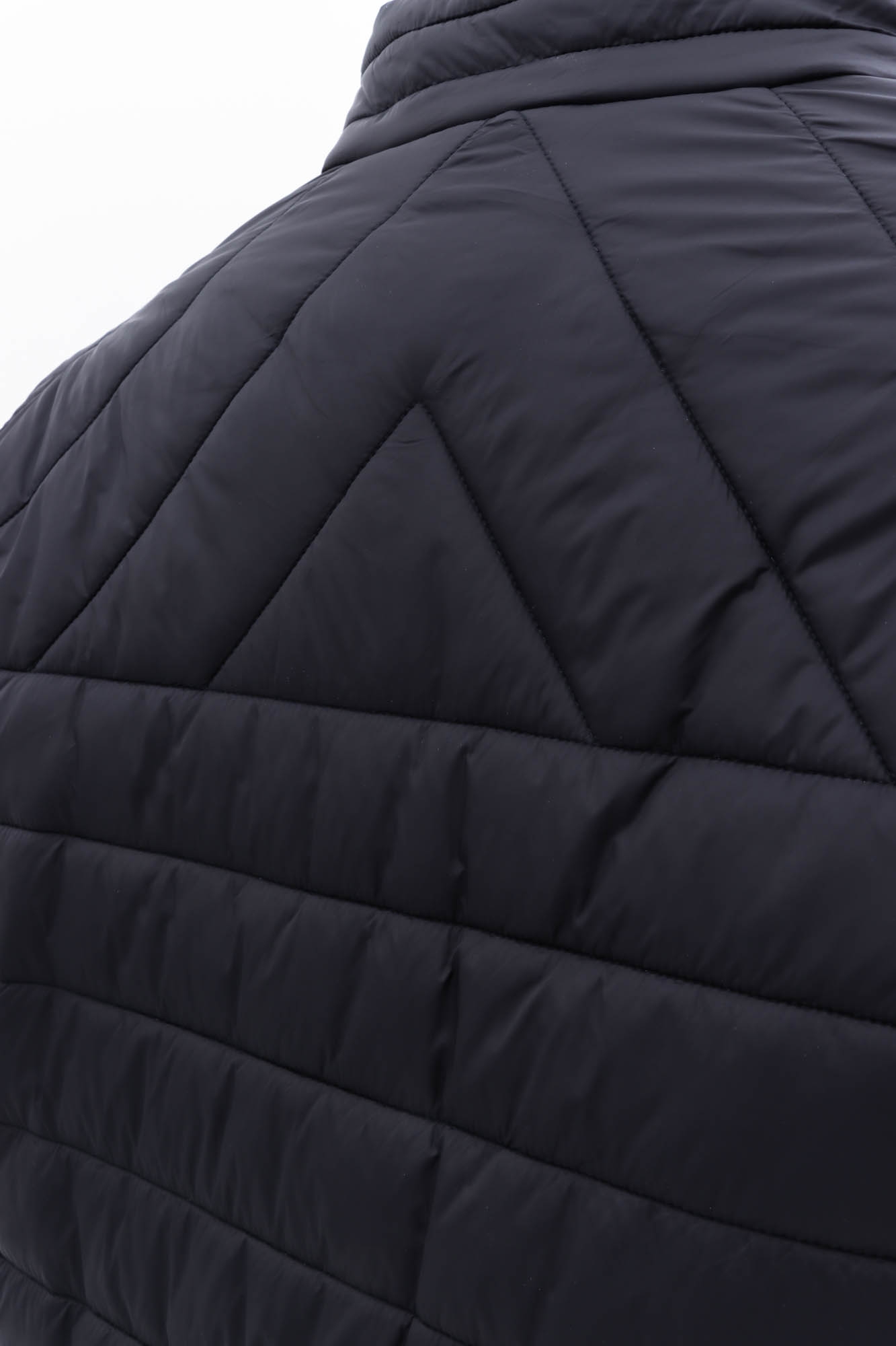 Black Shag Padded Puffer Jacket