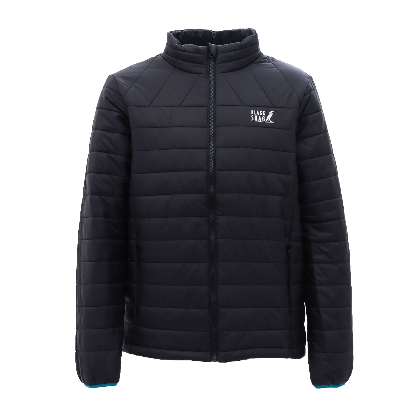 Black Shag Padded Puffer Jacket