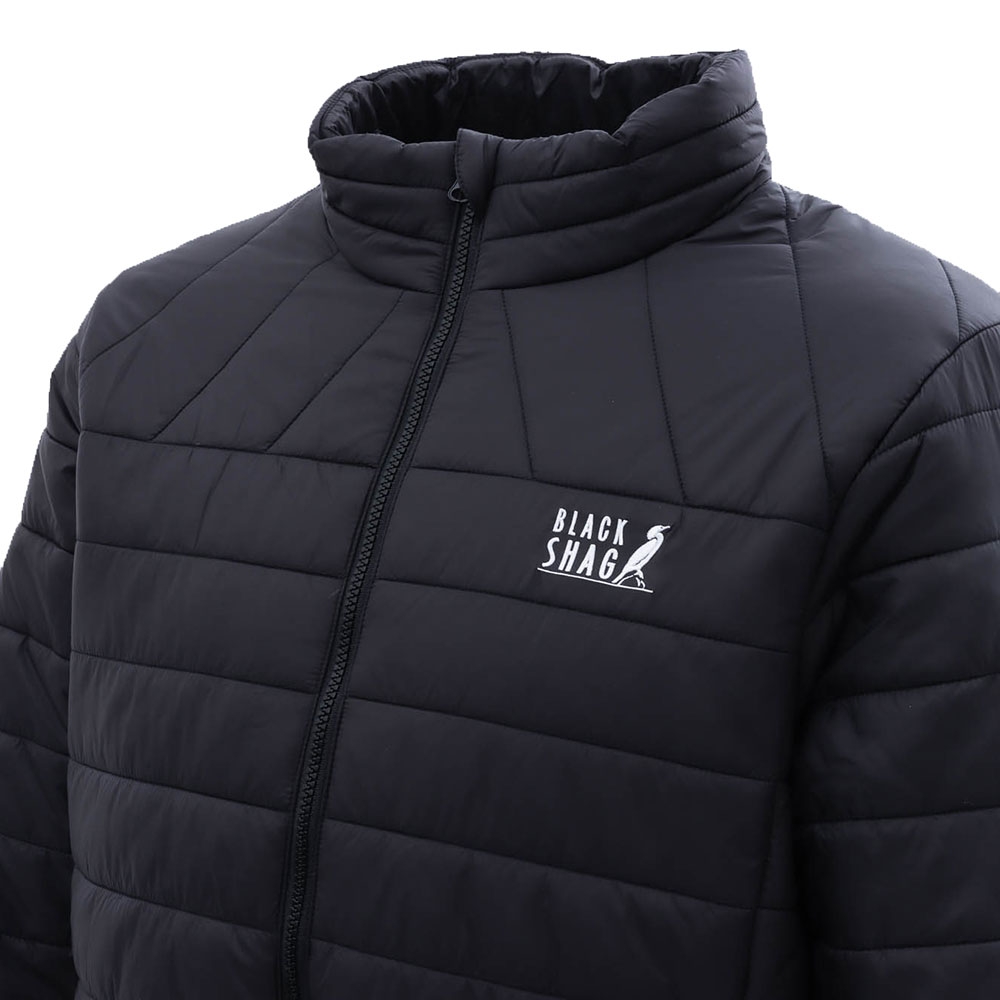Black Shag Padded Puffer Jacket