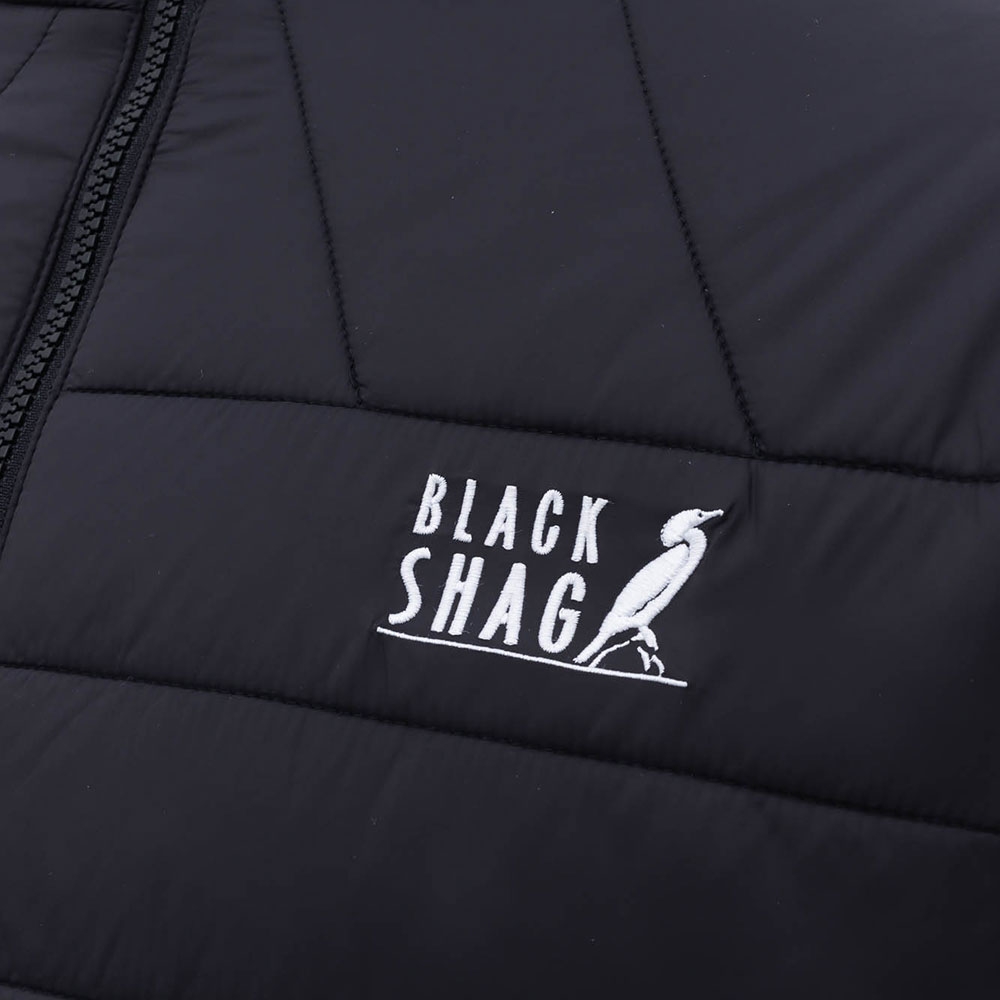 Black Shag Padded Puffer Jacket