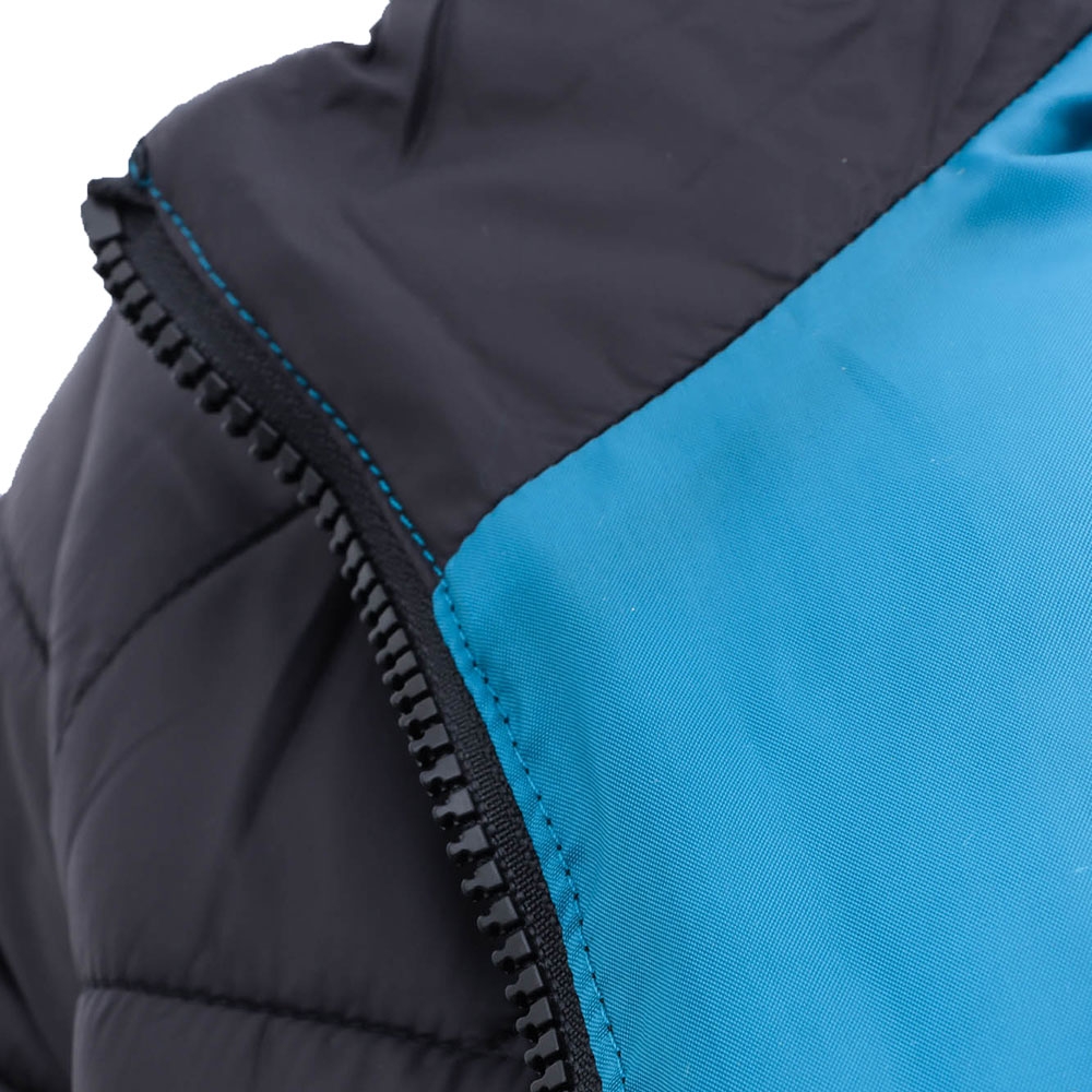 Black Shag Padded Puffer Jacket