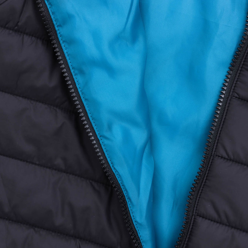 Black Shag Padded Puffer Jacket