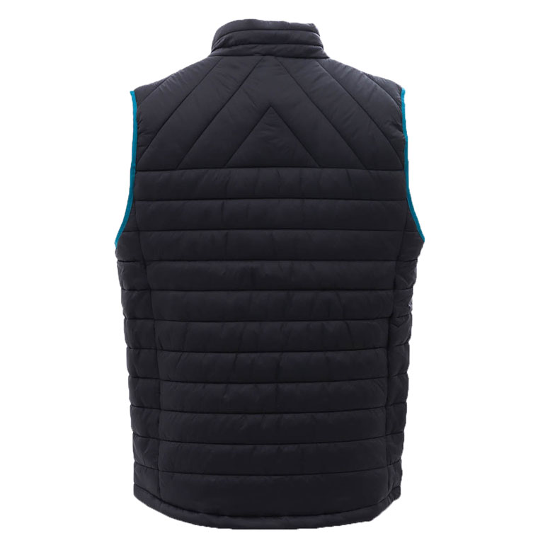 Black Shag Padded Puffer Vest