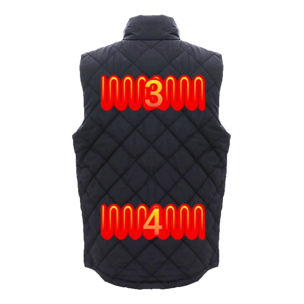 Black Shag Heated Puffer Vest