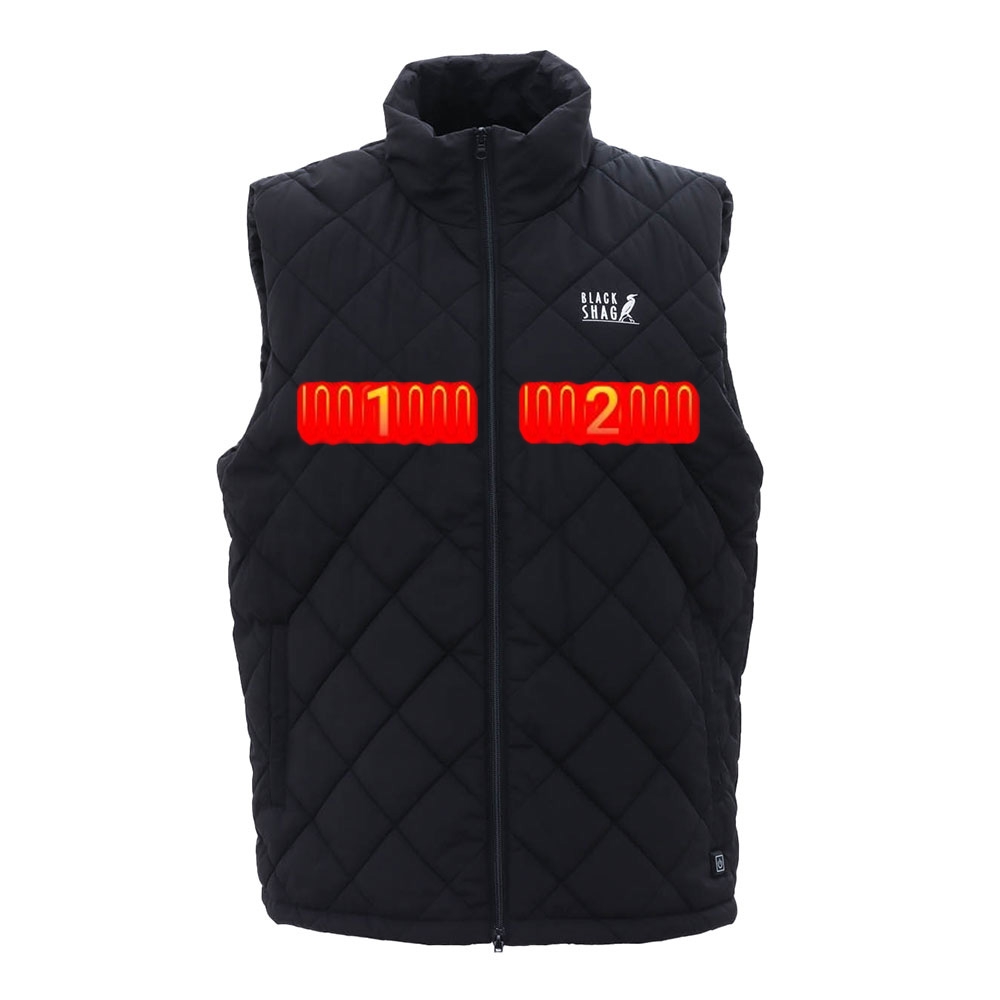 Black Shag Heated Puffer Vest