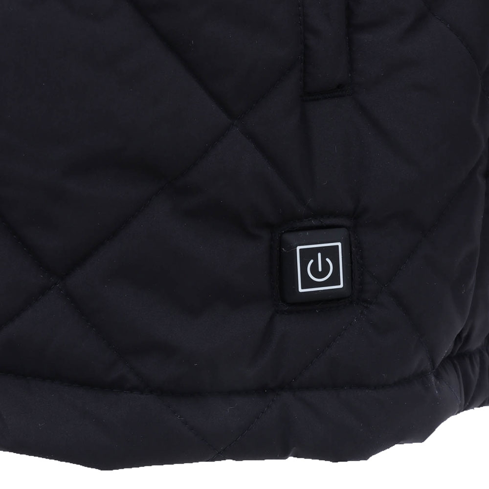 Black Shag Heated Puffer Jacket
