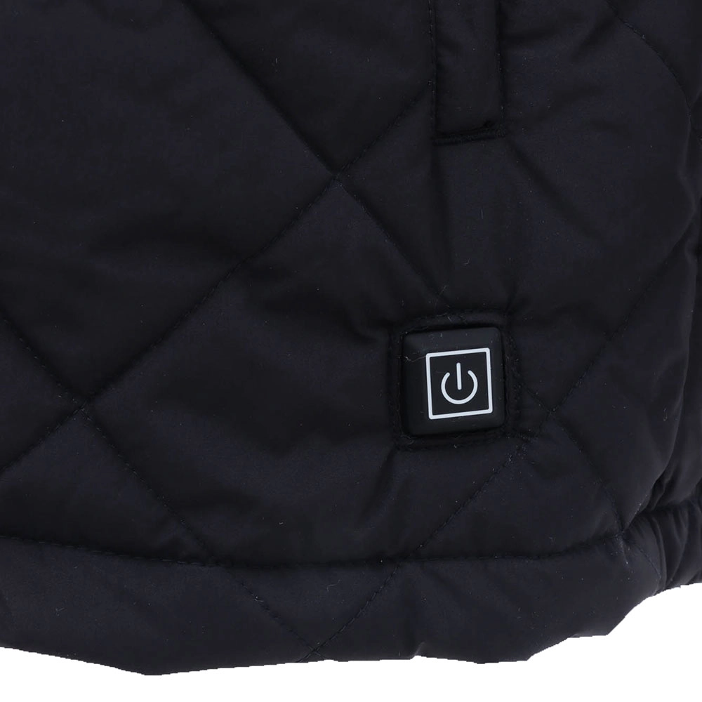 Black Shag Heated Puffer Jacket Black Shag Heated Puffer Jacket