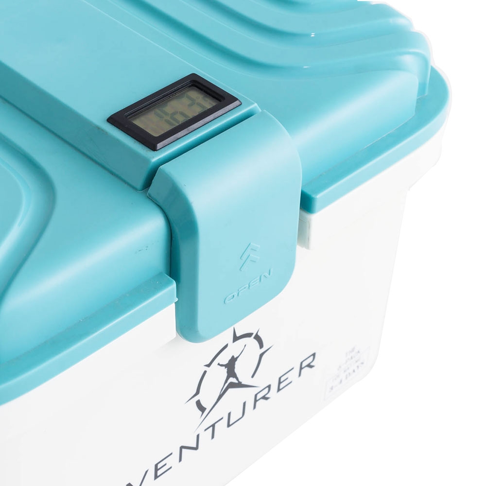 Venturer 6-Pack Premium Chilly Bin Cooler with Ice Pack and Thermometer 6L White/Green