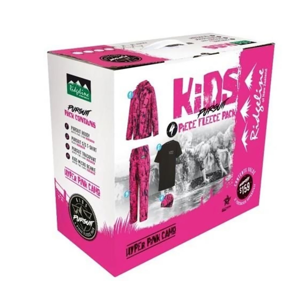 Ridgeline Kids Pursuit II 4-Piece Clothing Pack Hyper Pink Camo