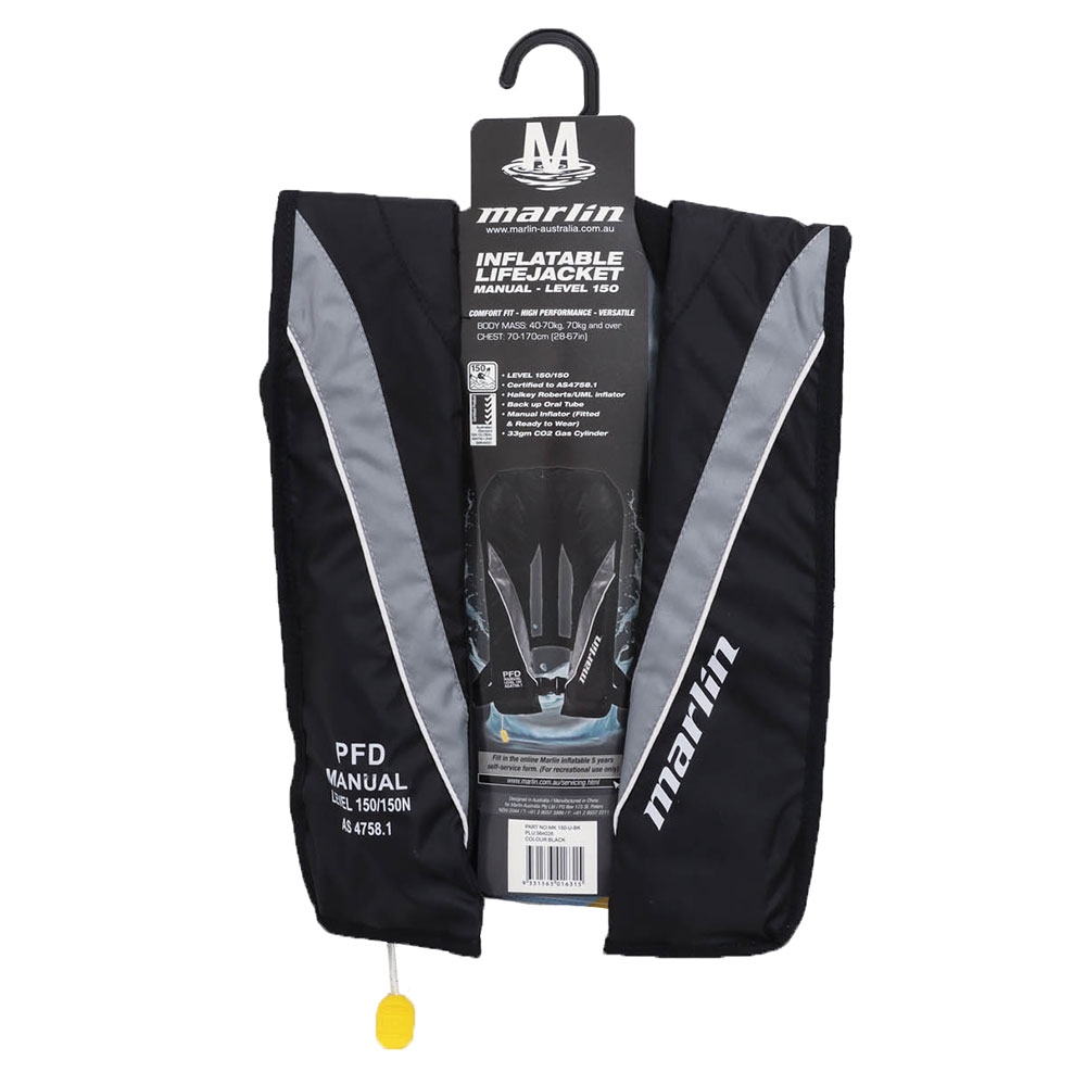 Marlin Explorer Level 150 Manual Inflatable PFD Life Jacket Adult