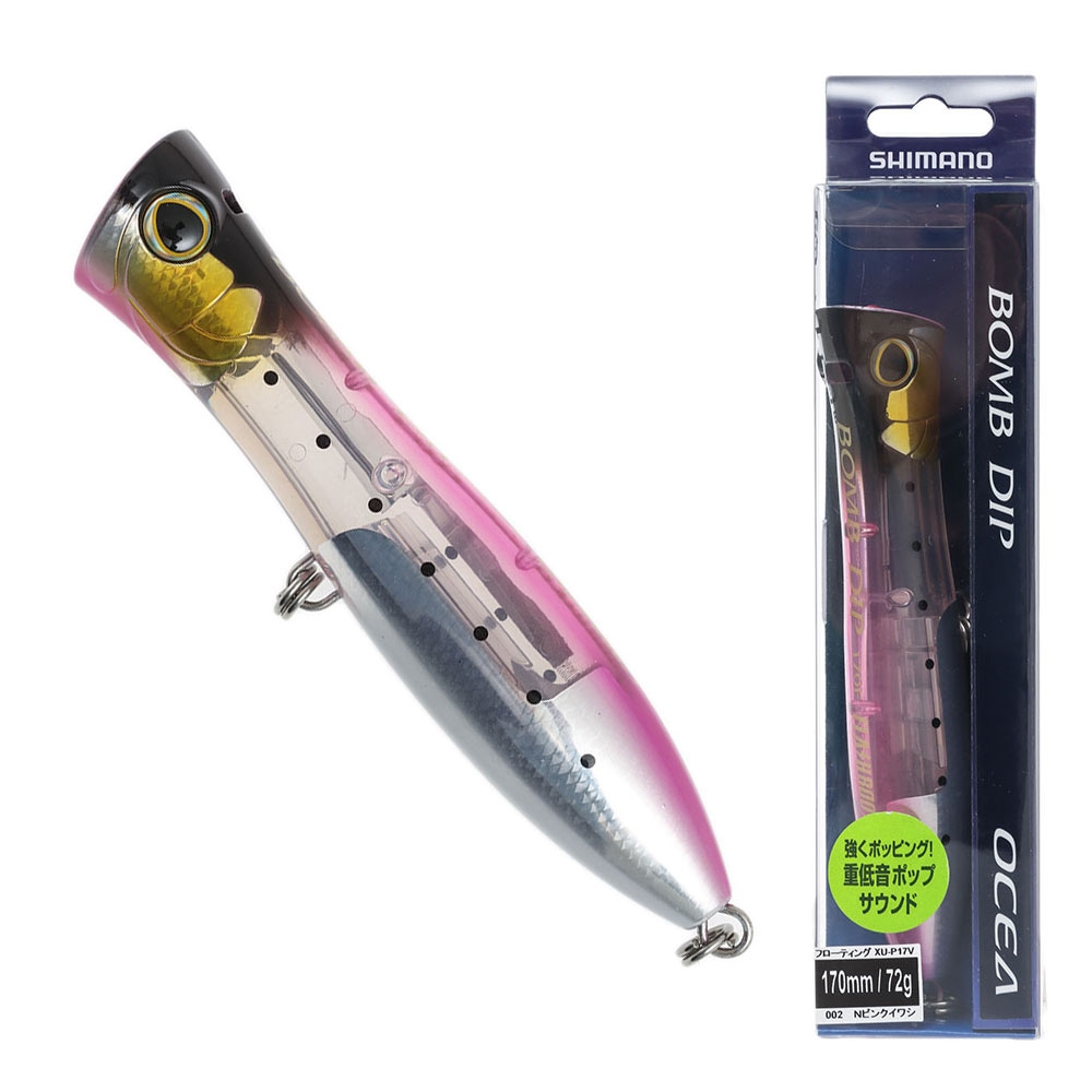 Shimano Ocea Bomb Dip Flash Boost Floating Popper 170mm 72g Pink