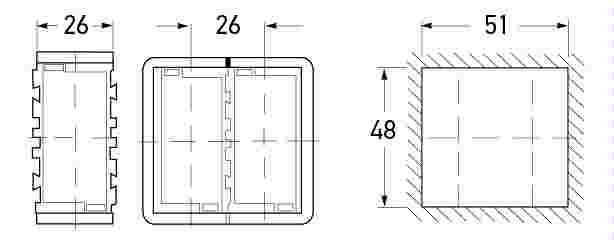 Hella Marine Rocker Switch Mounting Panel Six Switch 156.1x48.2mm