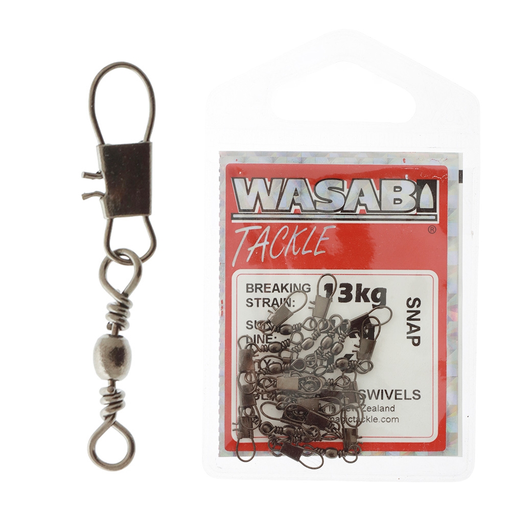 Wasabi Tackle Snap Swivel Pack 4kg Qty 16