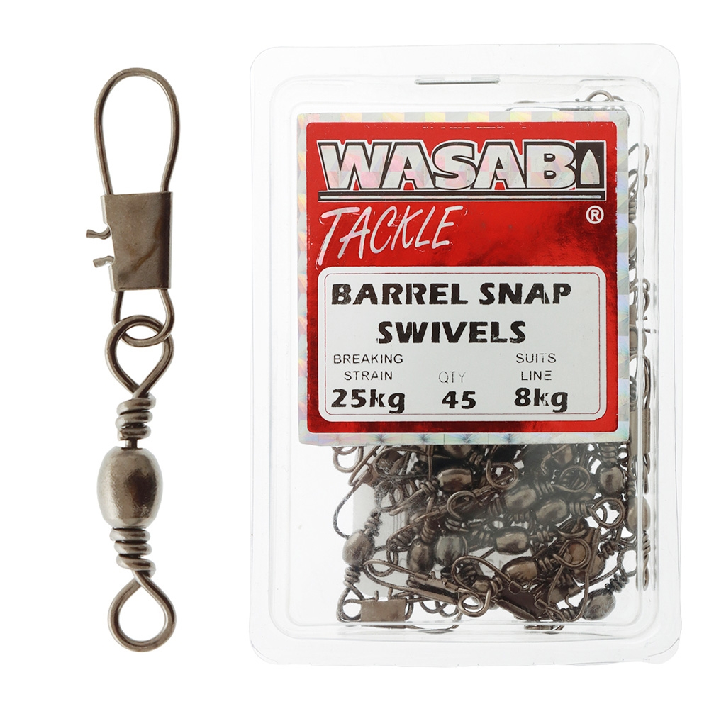 Wasabi Tackle Snap Swivel Pack 8kg Qty 45