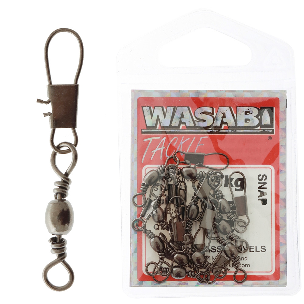 Wasabi Tackle Snap Swivel Pack 8kg Qty 12
