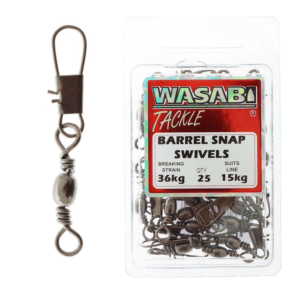 Wasabi Tackle Snap Swivel Pack 15kg Qty 25
