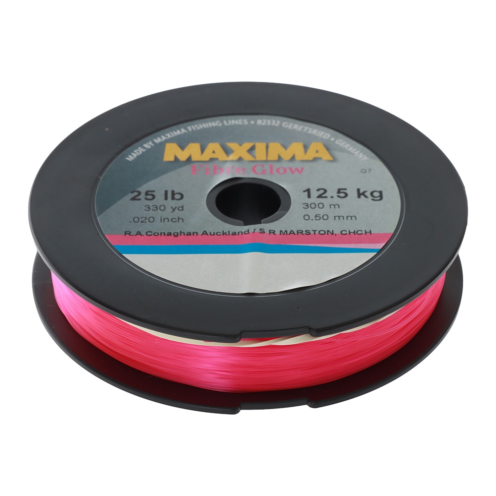 Maxima Fibre Glow Pink Monofilament Line 300m 25lb 0.50mm