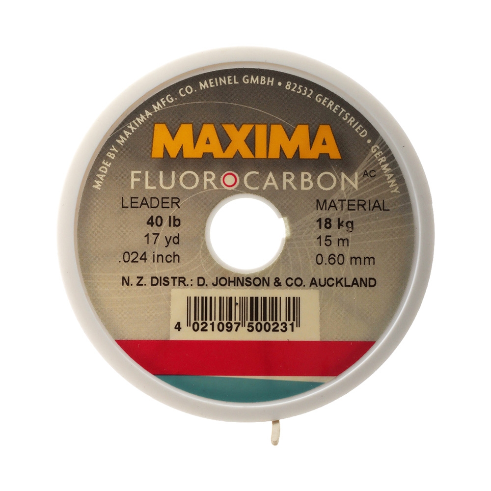Maxima Fluorocarbon Leader Material 15m 40lb