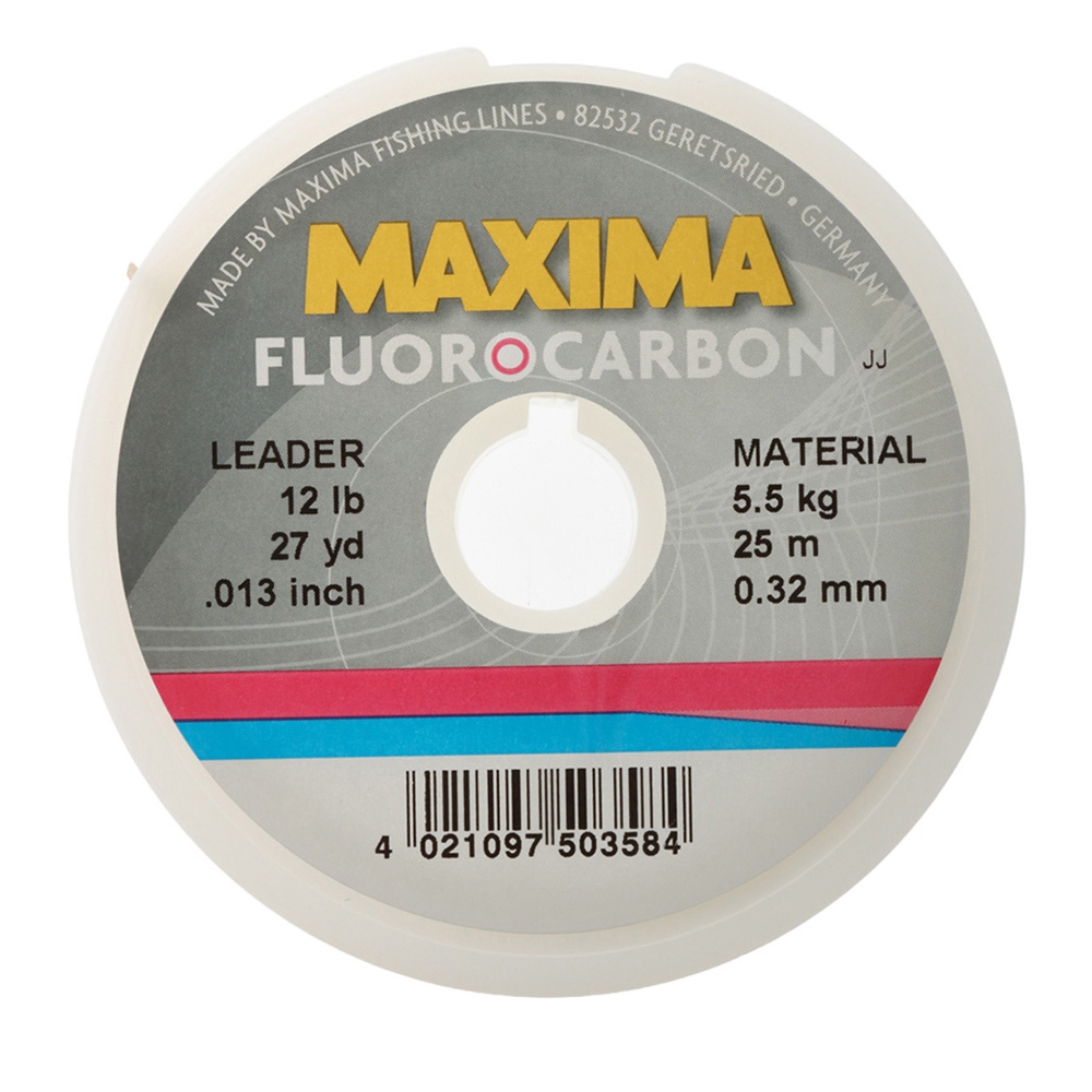 Maxima Fluorocarbon Leader 25m 12lb 0.32mm