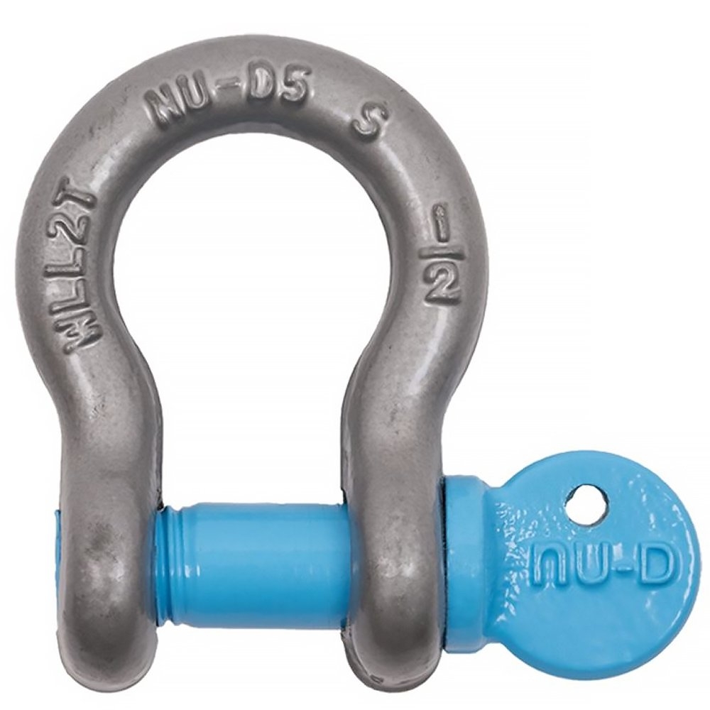 NU-D Galvanised Lifting Bow Shackle WLL 2T 13mm