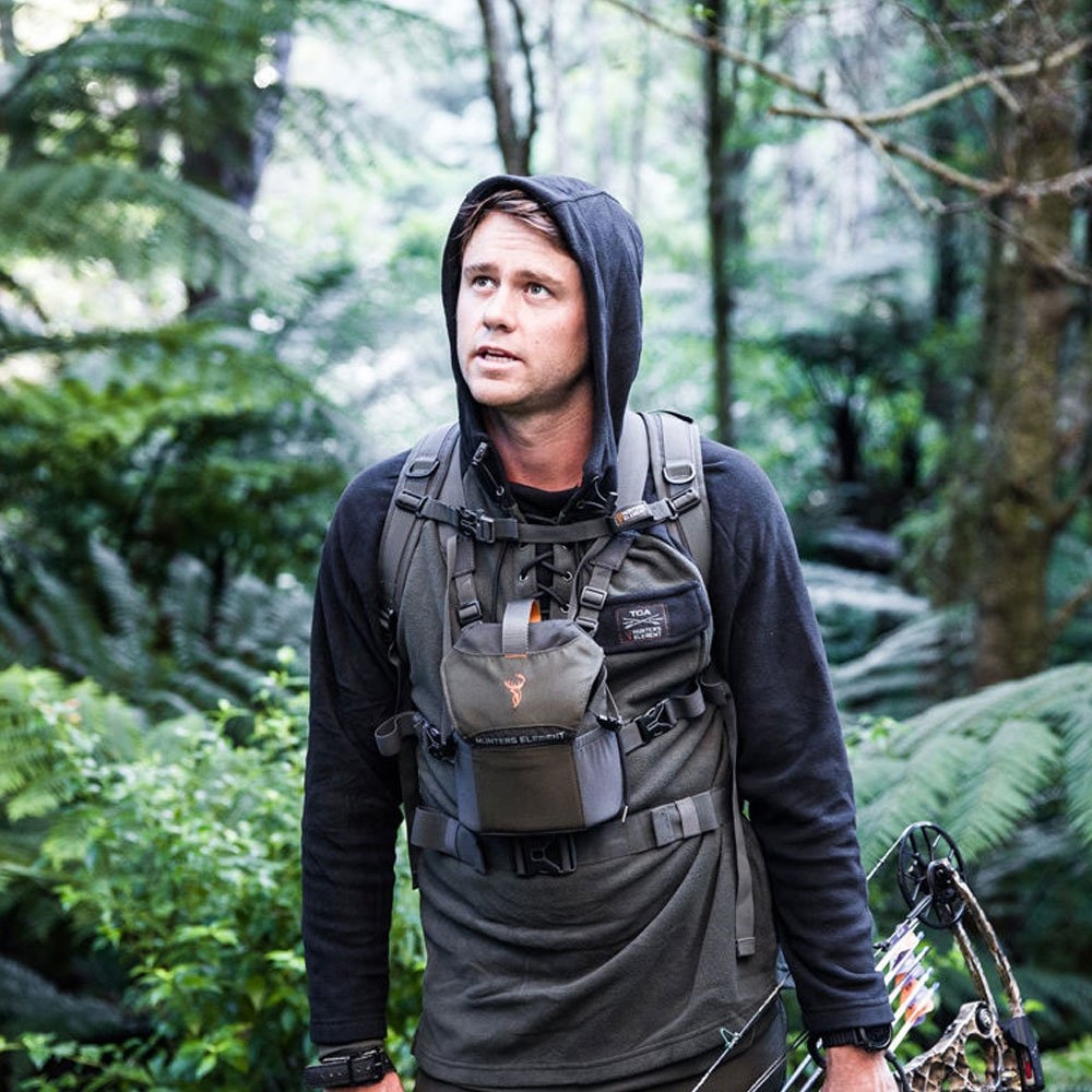 Hunters Element Bino Defender Binocular Harness Magnum Forest Green