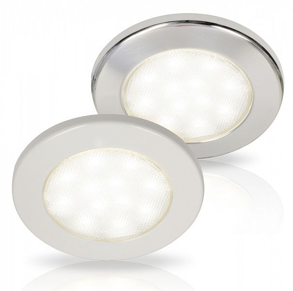 Hella Marine EuroLED 115 Downlight 10-33V White White Spacer with Switch - White Rim Blister