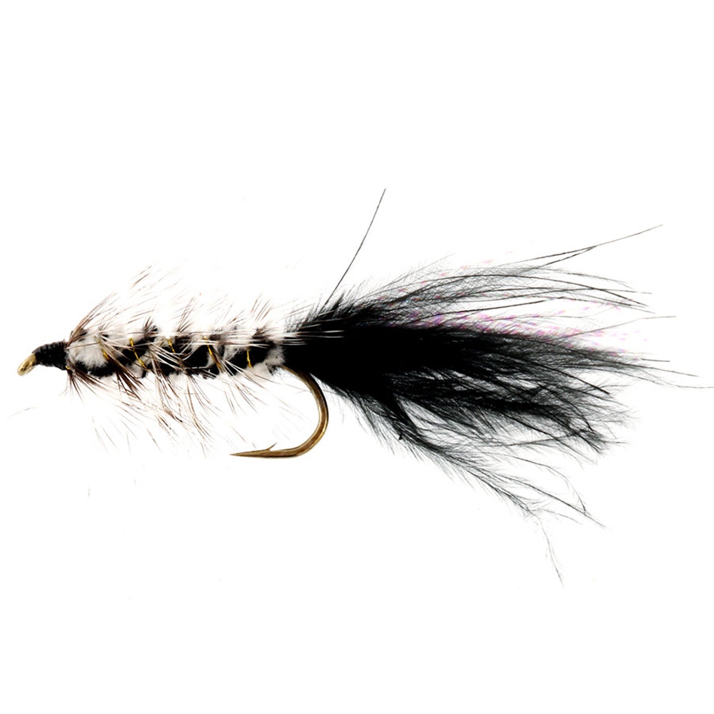 Black Magic Woolly Bugger Trout Fly Black Size B04 6cm
