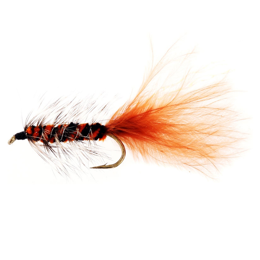 Black Magic Woolly Bugger Trout Fly Brown Size B04 5.5cm