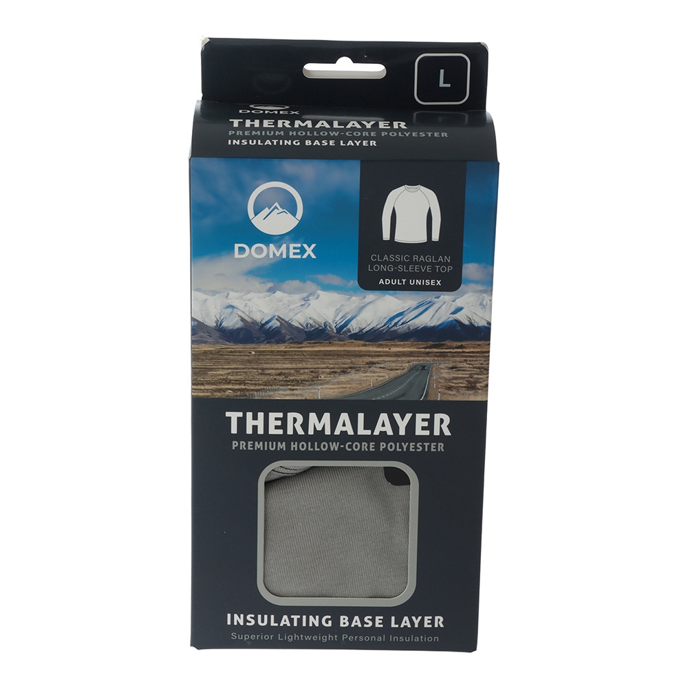 Domex Thermalayer Long Sleeve Thermal Top Grey 2XL