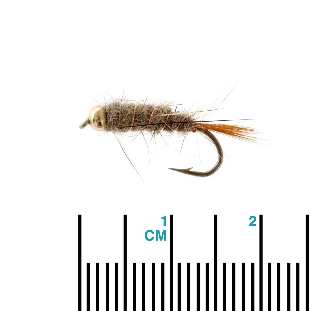 Black Magic Goldbead Hare and Copper Trout Fly Size B12 2cm