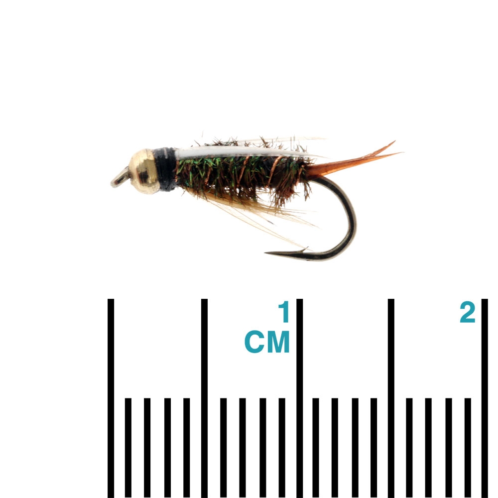 Black Magic Goldbead Prince Nymph Trout Fly B14 1.5cm